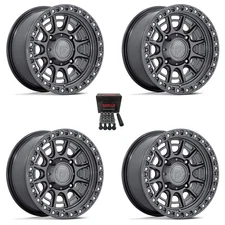 Fuel Cycle 15" Wheels Gloss Gunmetal +38mm  Kawasaki Mule Pro FXT KRX / Yamaha