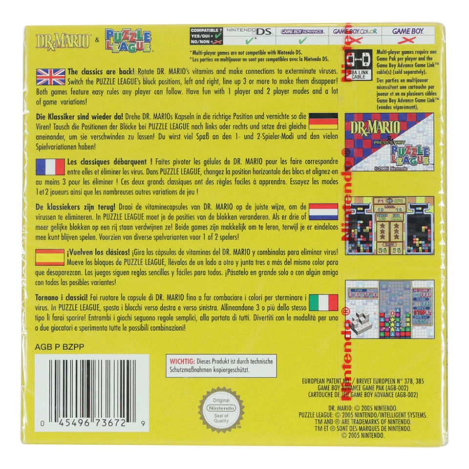 Dr. Mario - Sealed - Nintendo Game Boy Advance - 2005 Game - Image 2 of 4