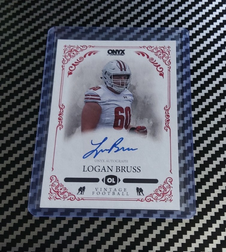 2022 Onyx Vintage Logan Bruss Auto Rookie #VALB Blue Signatures LA Rams