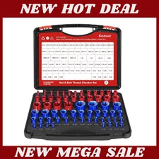 64Pcs Thread Checker, Nut and Bolt Thread Checker, 36 Inch & 28 Metric Box Set..