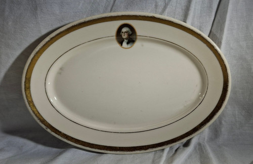 George Washington Old Ivory Chesapeake & Ohio R.R. Syracuse China Oval Platter