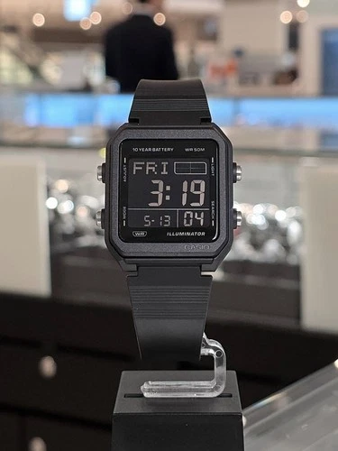 Casio Large Square Men's Digital Watch All Black W-221H-1BVDF Original New