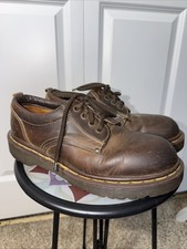Vtg Dr. Martens 1461 Brown Leather Shoes Men's Size 8 US 9 Made In England