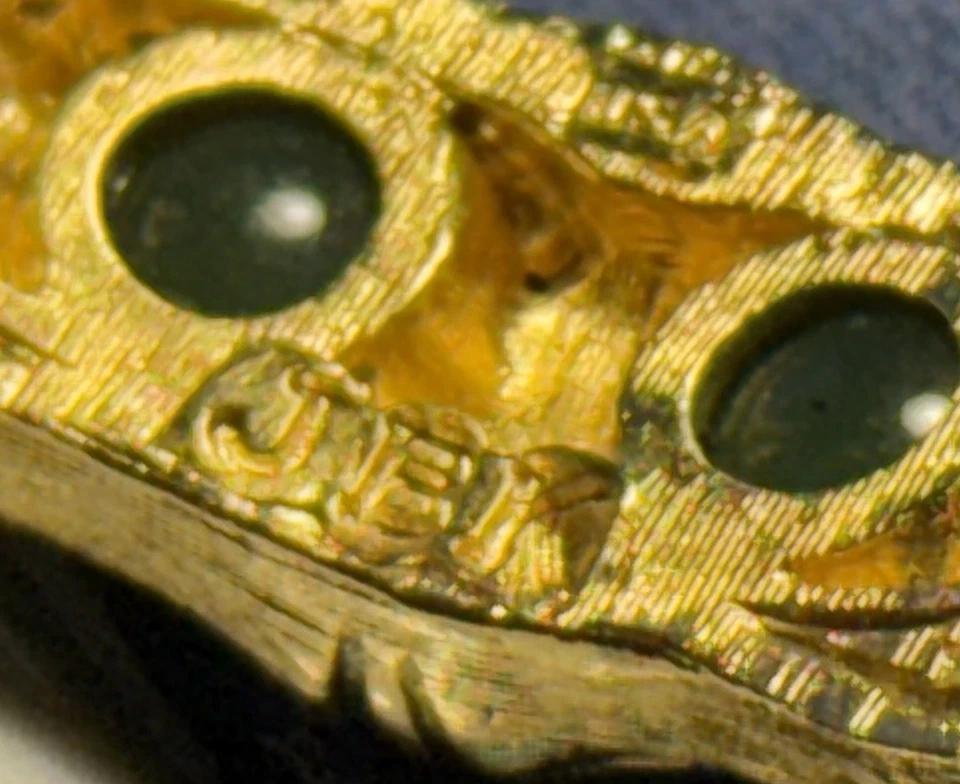 JBK Jackie Kennedy Faux Jade & Crystal Hinged Bangle Bracelet-Camrose & Kross - Image 4 of 4