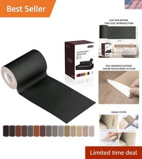 Effective Black Leather Repair Patch - 3 x 61 Inches for Sofas, Seats, and More