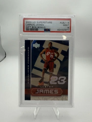 LeBron James Rookie Card 2003 UD Superstars Gift Box Bonus #LBJ-4 PSA 9 RC