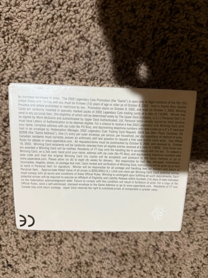 2002 Upper Deck SP LEGENDARY CUTS Baseball Unopened Factory Sealed BOX RARE M250 - Image 3 of 4