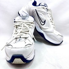 Nike Air Monarch IV Athletic Shoes 313138-111 White/Navy Men's SZ 10