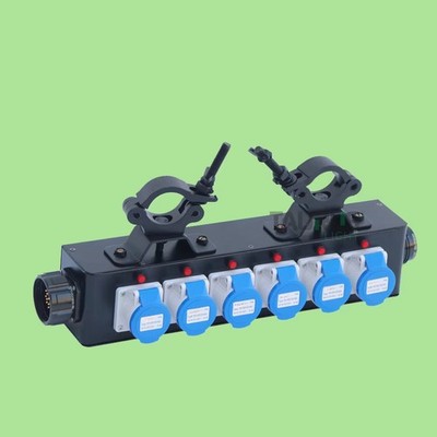 Professional 19-Pin to 6×16A 3P Breakout Distribution Box for Stage Equipment
