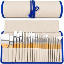 Piece Artist Paint Brush Set Nylon Bristles for Acrylic Oil Watercolor