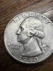 1940 XF Washington Quarter Actual Coin Great Addition To Your Collection