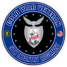 Cold War Veteran 5th Infantry Regiment Bumper Sticker Military Vinyl Decal 5"