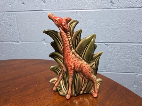 Vintage Hull Pottery Pink Giraffe Planter