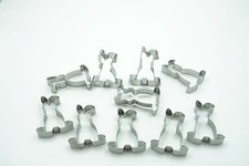 Keksausstechform Hase stehend mit Knickohr 10 er Set Edelstahl ca. 8cm Plätzchen