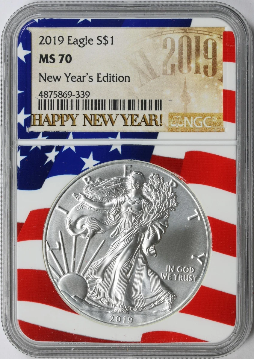 25+ 2019 Grade MS 70 Silver Bullion Coins for sale | Updated Oct 2026