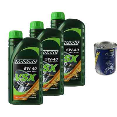 3L Motor Oil Fan Beacon Vsx 5W-40 1x Mannol Motor Doctor Additive