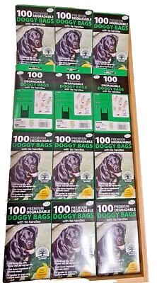 TIDZY Doggy Poo Bags Extra Strong Scented Lemon Easy Tie Dog Waste Poop Bag Degradable