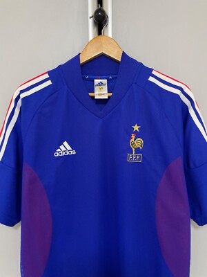 ADIDAS 2002 France #10 ZIDANE Vintage Jersey Soccer Football FFF T
