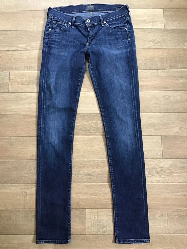 Jeans Citizens Of Humanity pierna ajustada AVEDON tiro bajo azul denim W27 x L32 (5) Foto 2 de 4