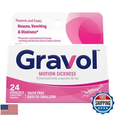 Gravol Motion Sickness Relief and Nausea Prevention, Liquid Gel Capsules for 