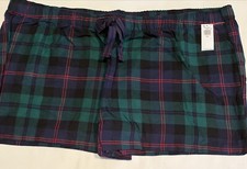 Old Navy Women  s Size XXL  Flannel Boxer Pajama Shorts  Plaid NWT