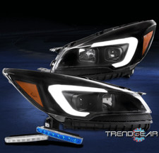For 2013-2016 Ford Escape Led Tube Black Projector Headlight Lamp Blue Drl Kit For 2013-2016 Ford Escape Led Tube Black Projector Headlight Lamp Blue Drl Kit