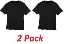 Men's Hanes Beefy-T Short Sleeve Black T-Shirt 100 Cotton 5180 Size: SMALL 2-PK