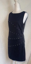 MICHAEL KORS sleeveless professional Studded black sheath dress size 4