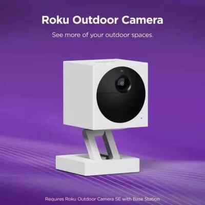Roku Wireless Wi-Fi -Connected Smart Home Outdoor Camera Battery-Powered