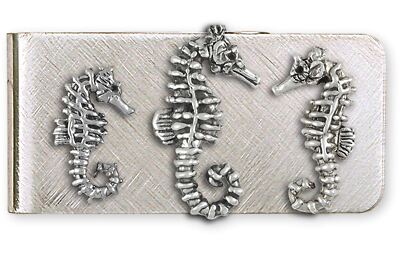 Seahorse Jewelry Sterling Silver And Stainless Steel Handmade Sea Horse Money Cl