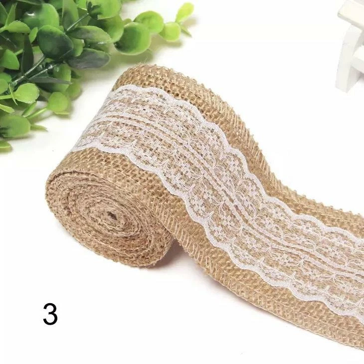 5cm Thick Burlap Ribbon 2m - Wedding Party Decoration - Hat Making Supply - Image 4 of 4