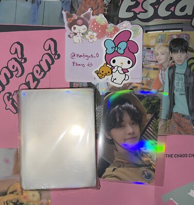 100 Pc Holographic Photocard Sleeves, Card Sleeves Kpop | eBay