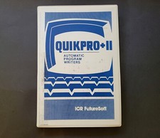 QuikPro II Automatic Program Writers Software Disc Manual 1987 ICR FutureSoft PC