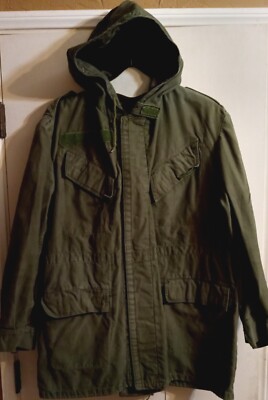 Mens Genuine Belgian Armed Forces Field Jacket Hooded M86 Military