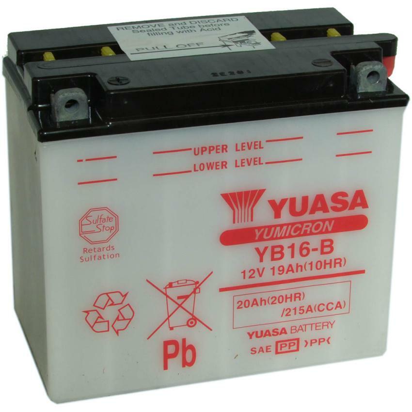 BATTERIA YUASA YB16-B 12V/19AH SENZA   H-D 1340 FXRS Low Rid Conv 1989-1994