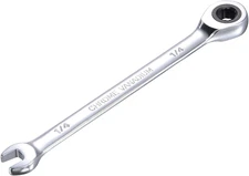 1/4 Inch Ratcheting Combination SAE 72 Teeth 12 Point Ratchet Box Ended Spanner 