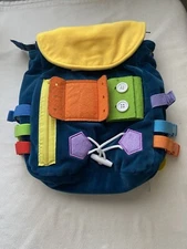 White Dolphin Toys Busy Board Toddler Backpack Boys Girls Children's Learning