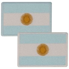 Aufn&auml;her ARGENTINIEN Fahne 8 x 5,5cm Bestickt Flagge Patch FanShirts4u
