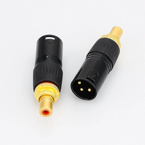 2x Neutrik 3Pin XLR Female Male to RCA Femal Audio Socket Adapter Plug Connector - Picture 8 of 15