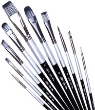 10PCS Acrylic Paint Brushes Face  Body Painting Oil  Artist Brush Set