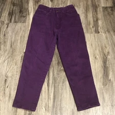 Vintage Gitano Purple Mom Jeans Women 12 Short High Rise Tapered Denim Bareback