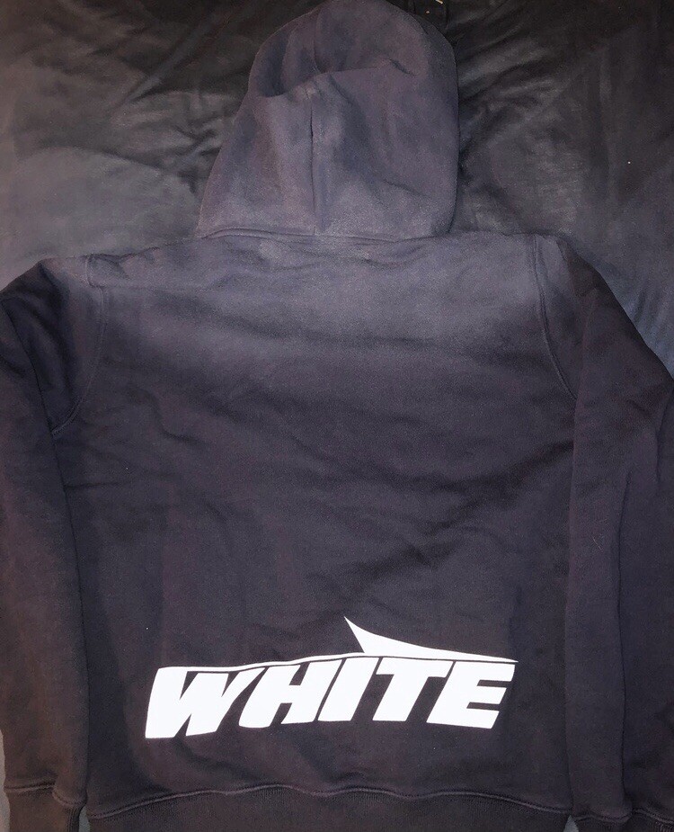 Off White Navy Hoodie | eBay