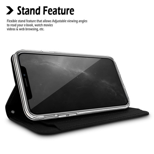 Pour Apple iPhone 8 /7/6s/6 /SE 2020 Etui Portefeuille Cuir Carte ID Emplacement Pochette - Photo 5/20