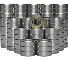 100 PCS 608-ZZ Ball Bearing - Double Metal Sealed Shielded Miniature Deep Groove