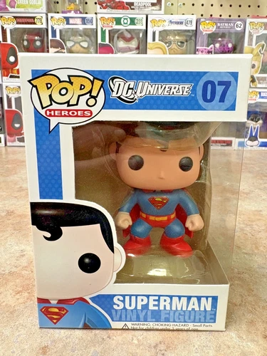 Funko POP! DC Heroes Superman #07 - Original LARGE LETTERING - See Description