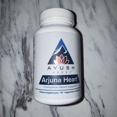 Ayush Herbs Arjuna Heart Healthy Herbal Support  90 Caps Vegan Exp: 8/2027SEALED
