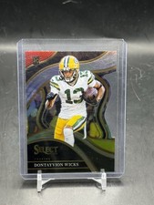 2023 Panini Select Dontayvion Wicks RC Red and Yellow Prizm Die Cut Club #271