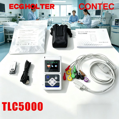 CONTEC TLC5000 12-Channel 24-Hour ECG/EKG Holter Monitor PC software included