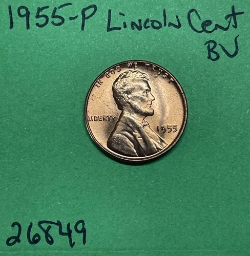 1955-P Lincoln Wheat Cent / Penny 1c Choice BU Red US Coin