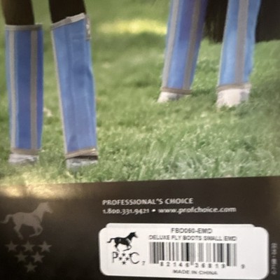 Professional s Choice Deluxe Fly Boots Synthetic Green Small
